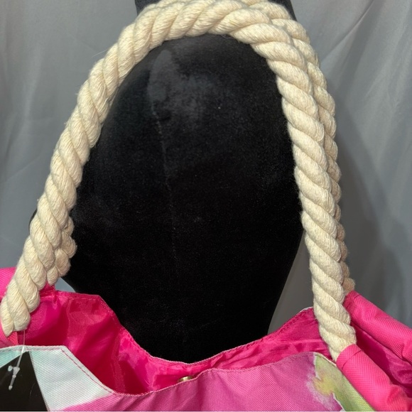 MIXIT Colorful Rope Handle Tote Bag “Vacay ALL DAY” - Picture 6 of 8